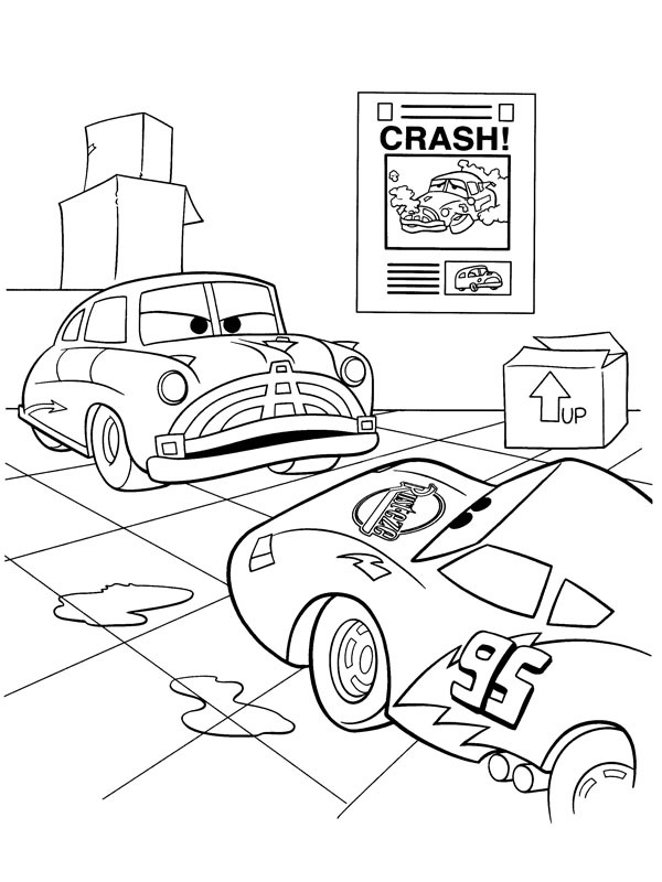Doc Hudson et Flash McQueen Coloriage Doc Hudson et Flash McQueen Coloriage