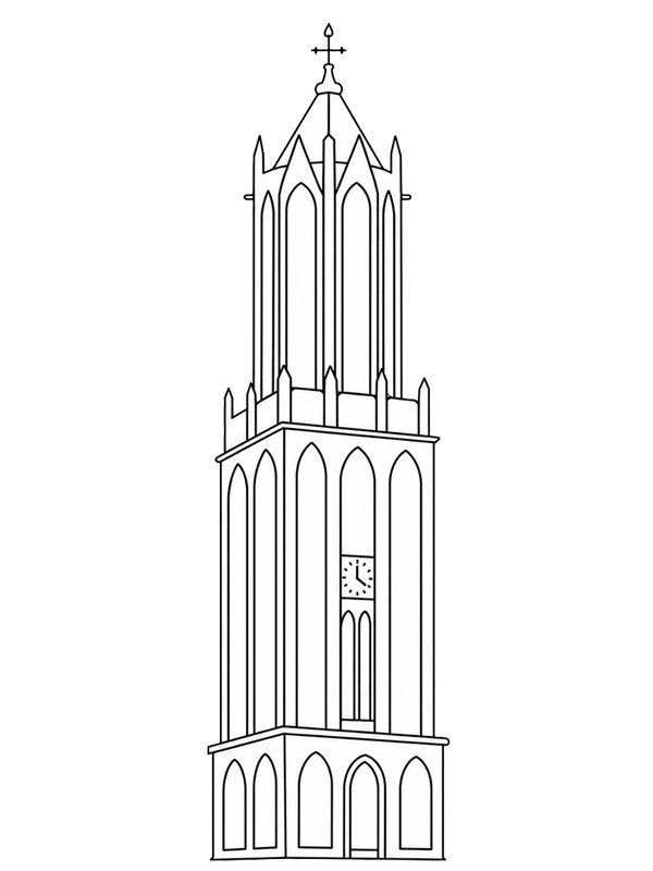Tour Dom Utrecht Coloriage