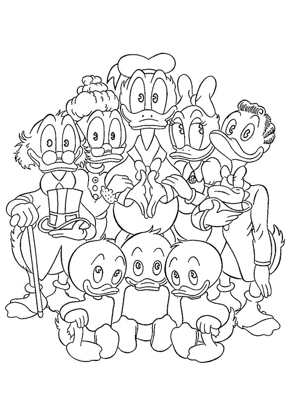 Famille Duck Coloriage