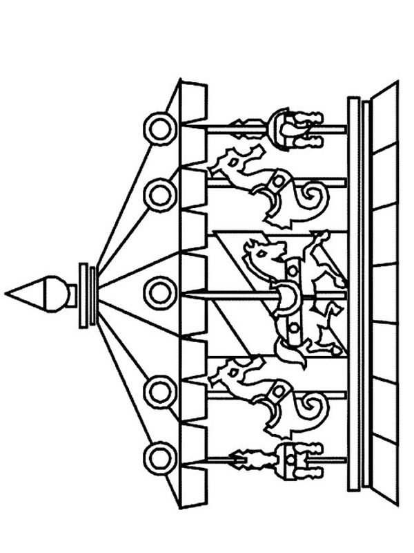 carrousel Coloriage