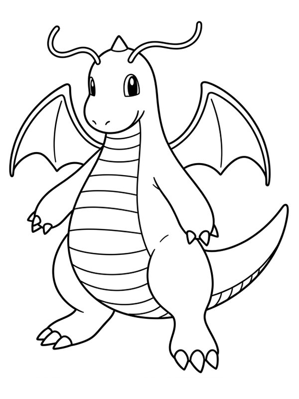 Dragonite (Pok&eacute;mon) Coloriage