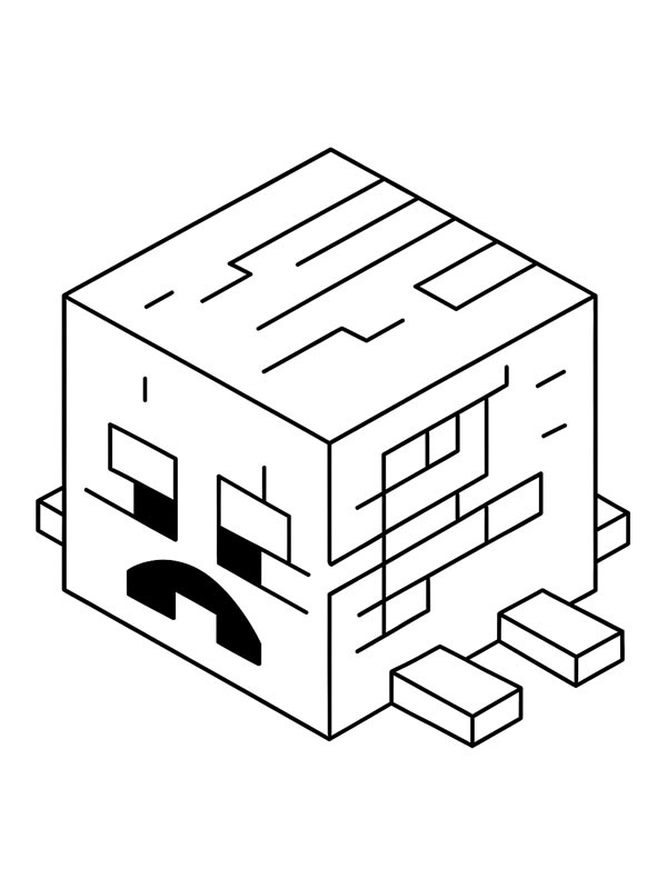 Ghast desséché Minecraft Coloriage Ghast desséché Minecraft Coloriage