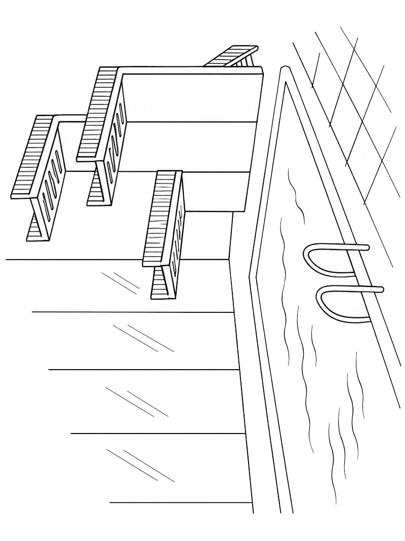 plongeoir de 5, 7,5 et 10 mètres Coloriage plongeoir de 5, 7,5 et 10 mètres Coloriage