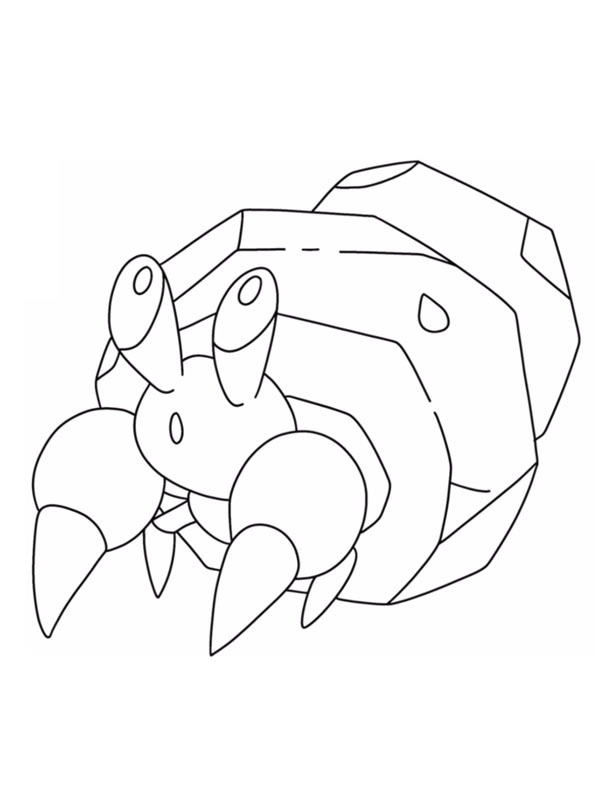 Dwebble (Pokémon) Coloriage Dwebble (Pokémon) Coloriage