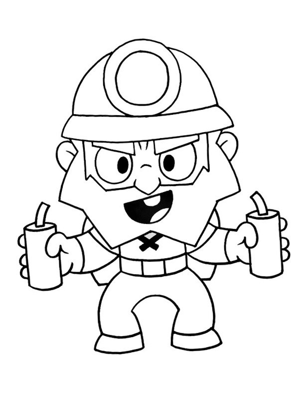 Dynamike Brawl Stars Coloriage Dynamike Brawl Stars Coloriage