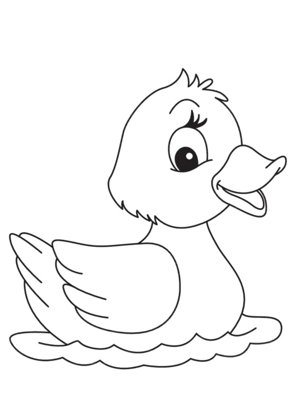 Canard dans l'eau Coloriage Canard dans l'eau Coloriage