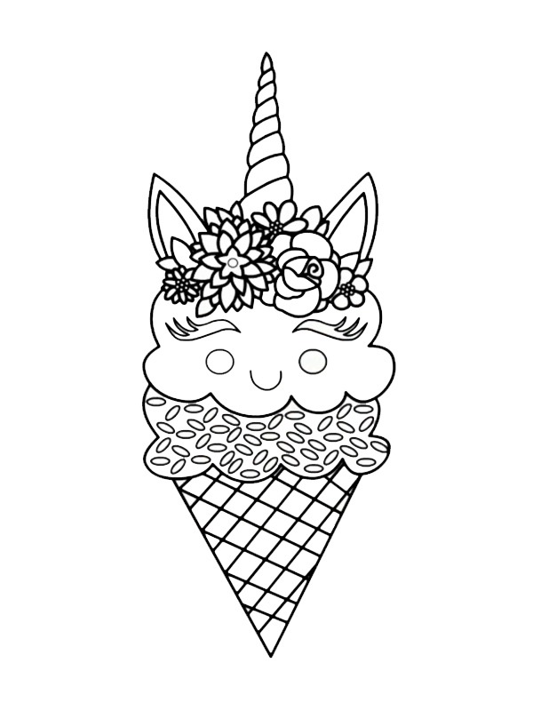 COMMENT DESSINER ET COLORIER UNE GLACE LICORNE TROP MIGNONNE - COLORIAGE  POUR ENFANTS 