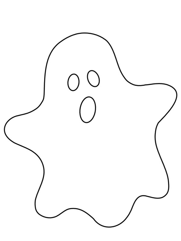 Fantôme simple Coloriage Fantôme simple Coloriage