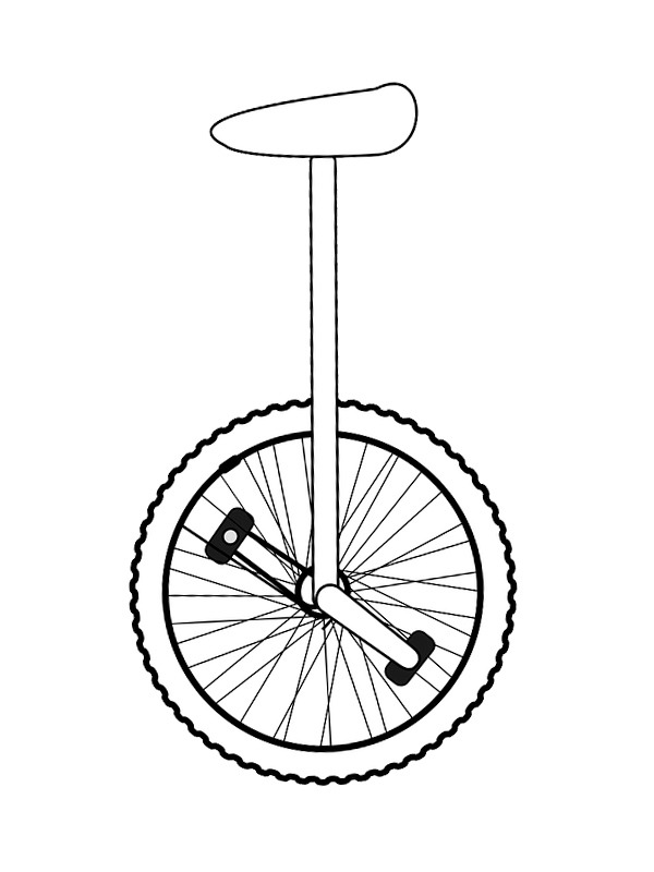 monocycle Coloriage