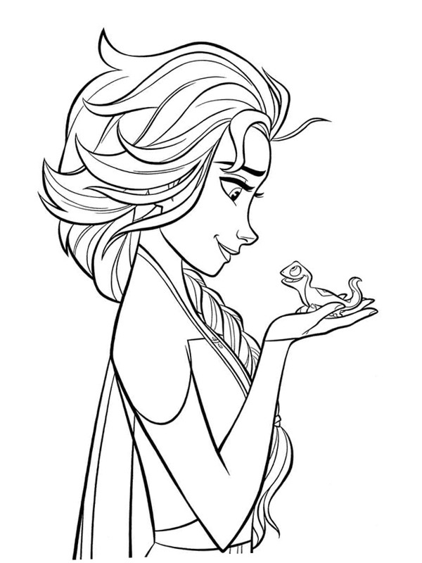 Elsa et Bruni Coloriage Elsa et Bruni Coloriage