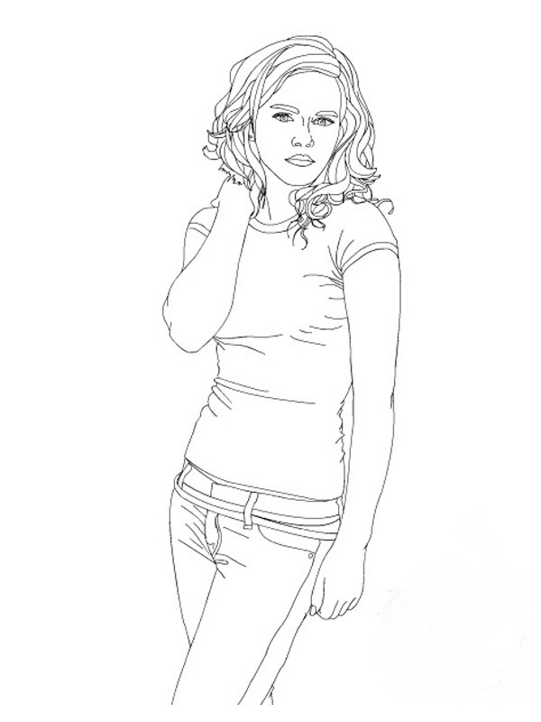 Emma Watson Coloriage Emma Watson Coloriage