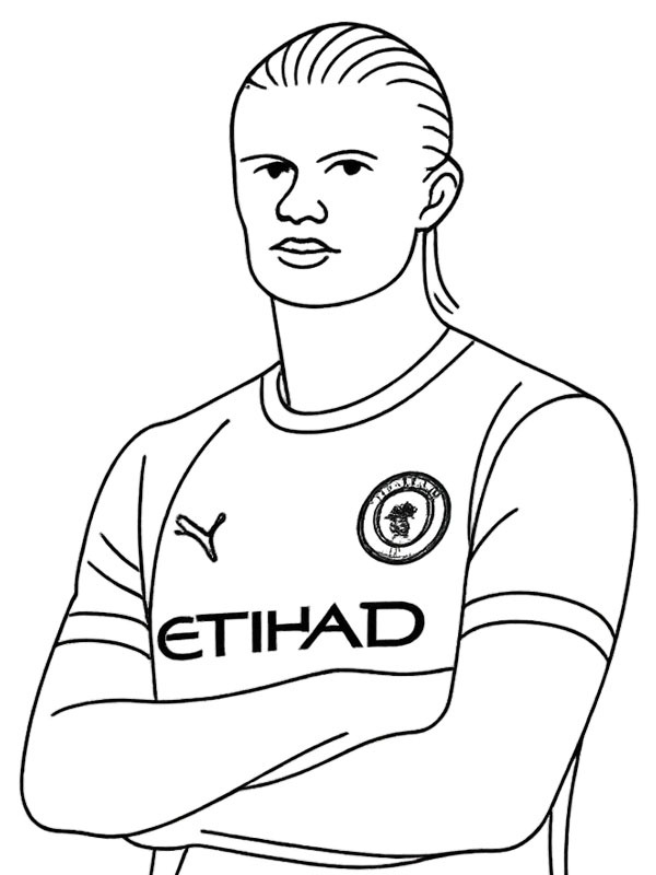 Erling Haaland Coloriage Erling Haaland Coloriage