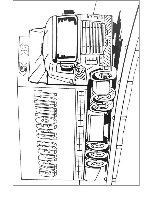 Camion express spécialiste Coloriage Camion express spécialiste Coloriage