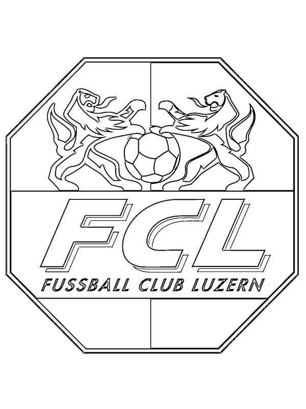 FC Lucerne Coloriage FC Lucerne Coloriage