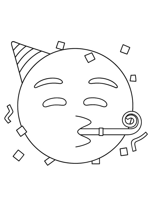 &Eacute;moji f&ecirc;te Coloriage
