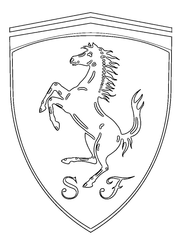 Logo Ferrari Coloriage