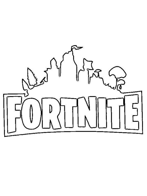 Logo Fortnite Coloriage
