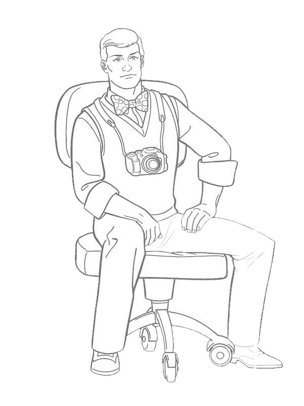 photographe Coloriage photographe Coloriage