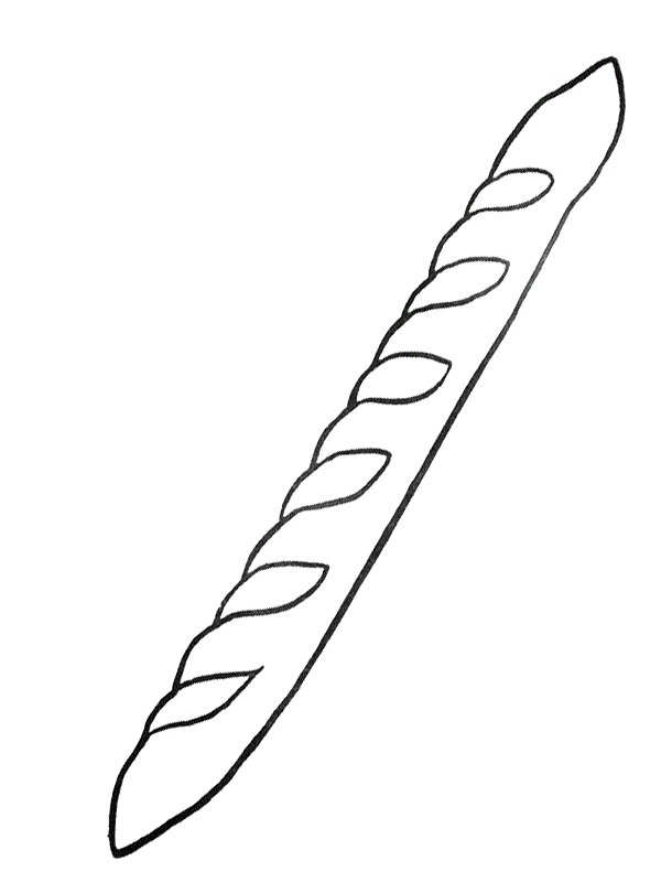 Baguette française Coloriage Baguette française Coloriage