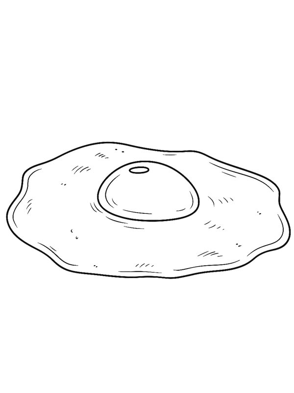 Œuf au plat Coloriage Œuf au plat Coloriage