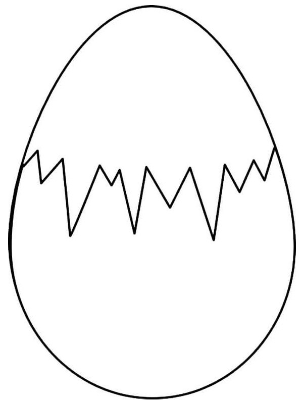 Œuf cassé Coloriage Œuf cassé Coloriage