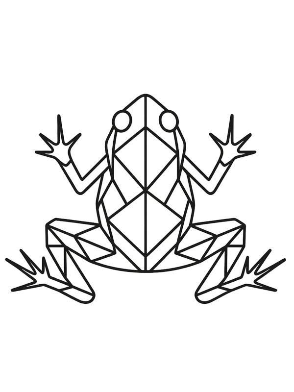 Grenouille géométrique Coloriage Grenouille géométrique Coloriage