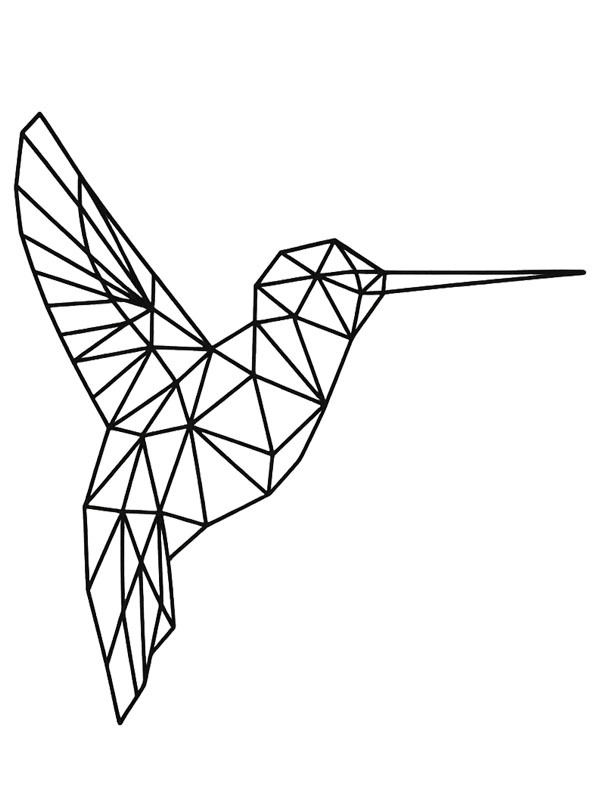 Colibri géométrique Coloriage Colibri géométrique Coloriage