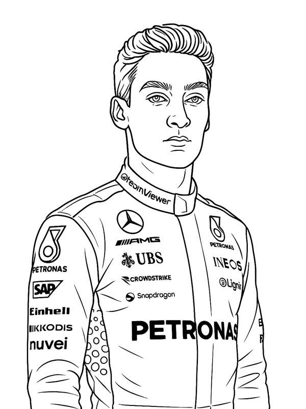 George Russell Coloriage George Russell Coloriage