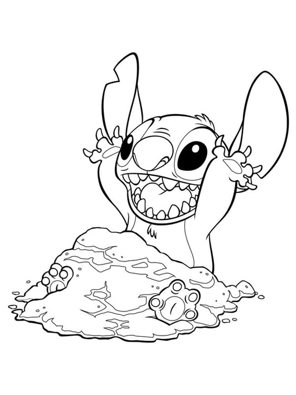Stitch dangereux Coloriage Stitch dangereux Coloriage