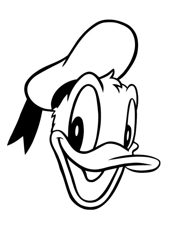 Visage Donald Duck Coloriage