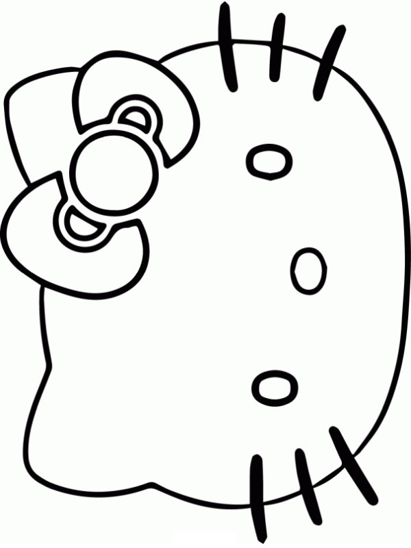Visage Hello Kitty Coloriage Visage Hello Kitty Coloriage