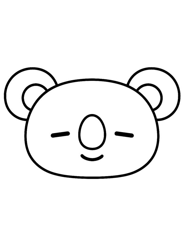 Visage Koya BT21 Coloriage Visage Koya BT21 Coloriage