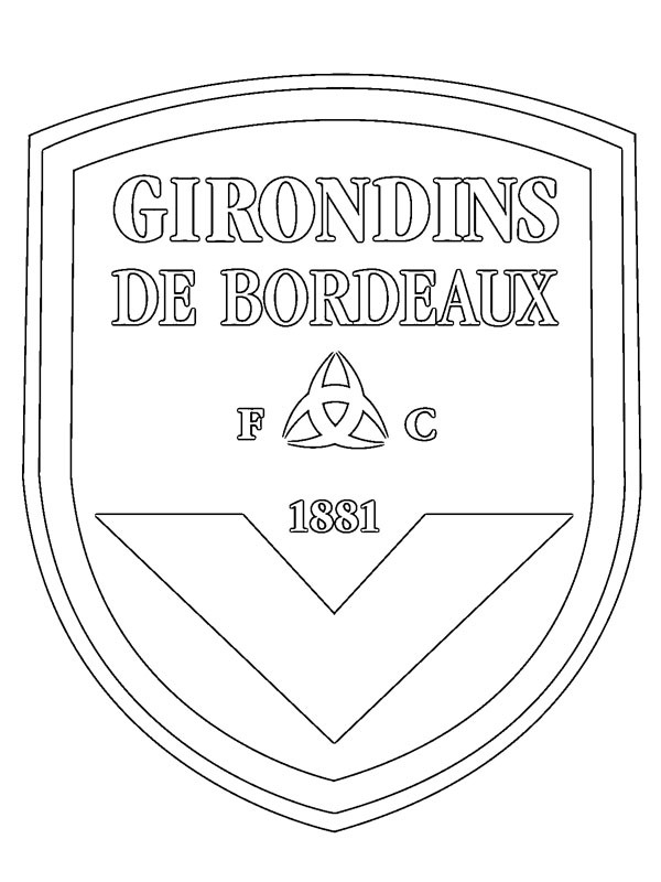 FC Girondins de Bordeaux Coloriage