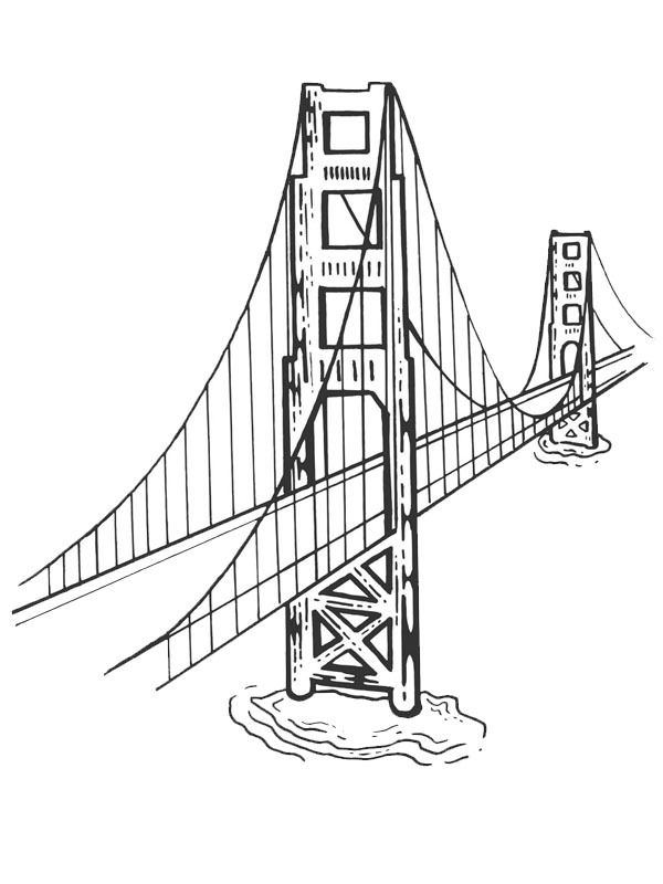 Pont du Golden Gate Coloriage