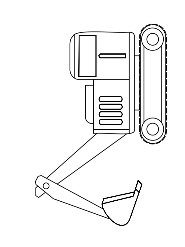 Machine à creuser pour les tout-petits Coloriage Machine à creuser pour les tout-petits Coloriage