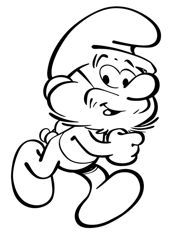 grand schtroumpf Coloriage grand schtroumpf Coloriage