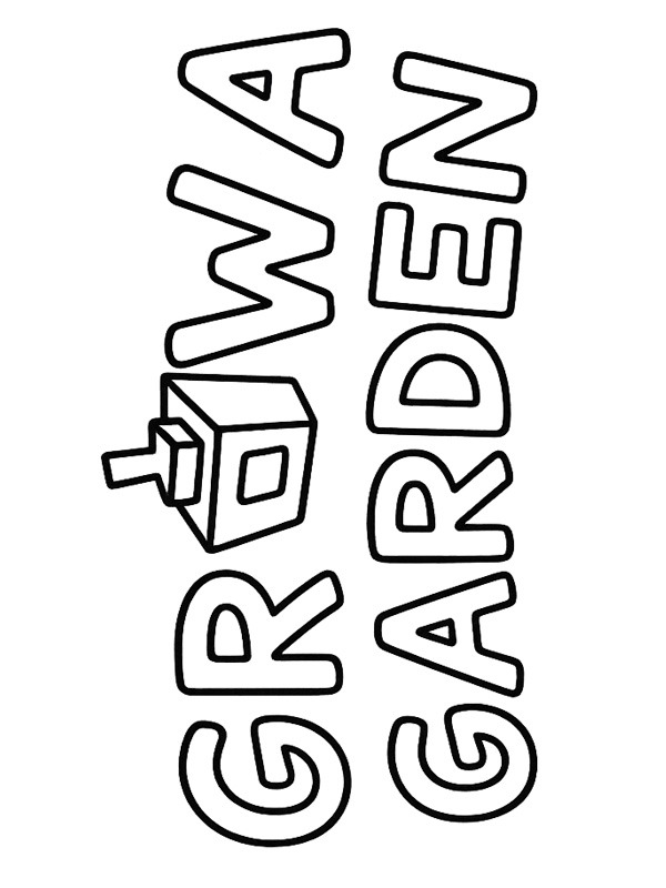 Logo Grow a Garden Coloriage Logo Grow a Garden Coloriage