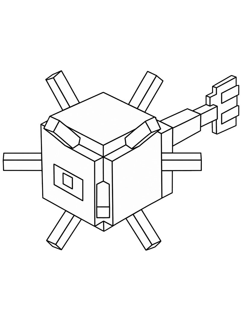 Guardian Minecraft Coloriage