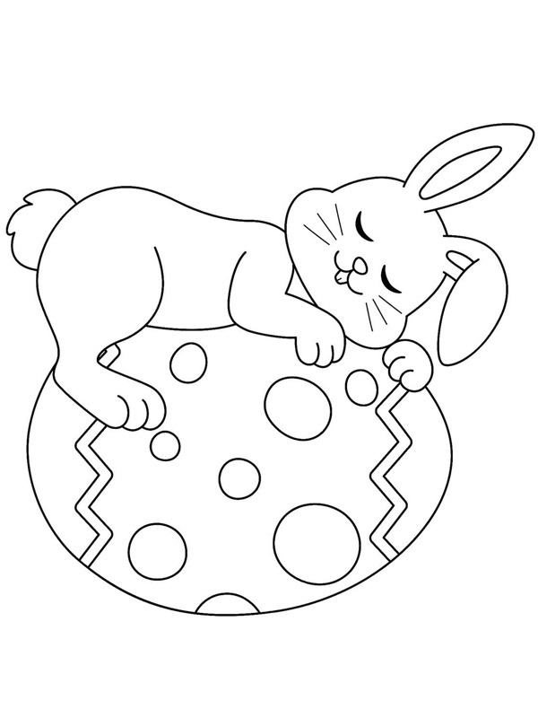 Lièvre endormi Coloriage Lièvre endormi Coloriage