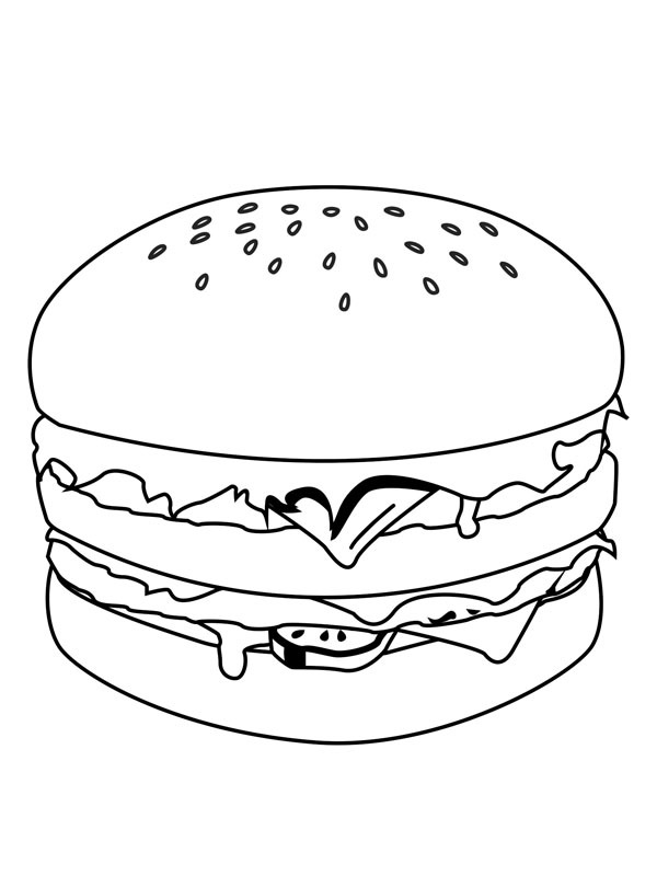 Hamburger Coloriage