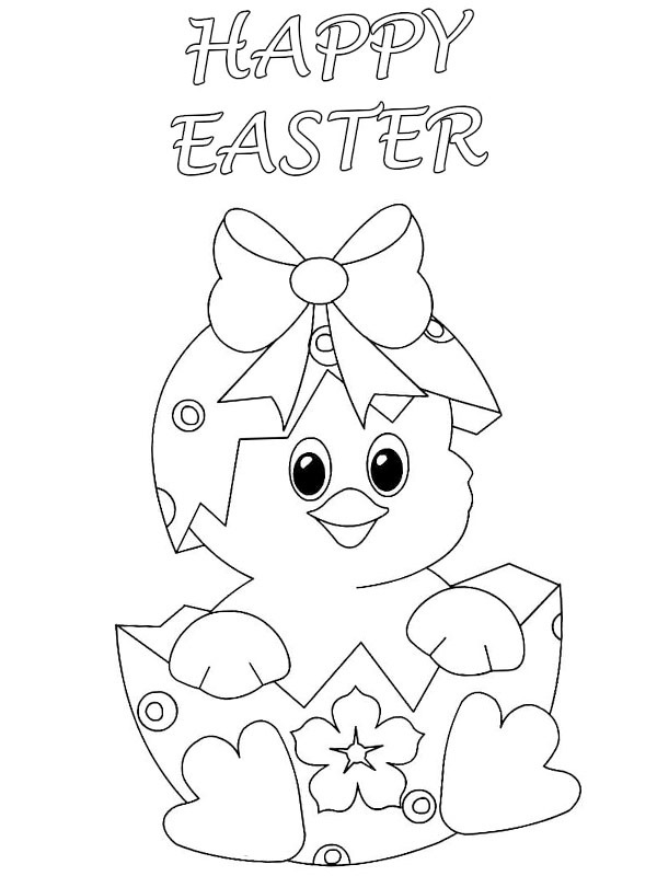 Happy easter Coloriage