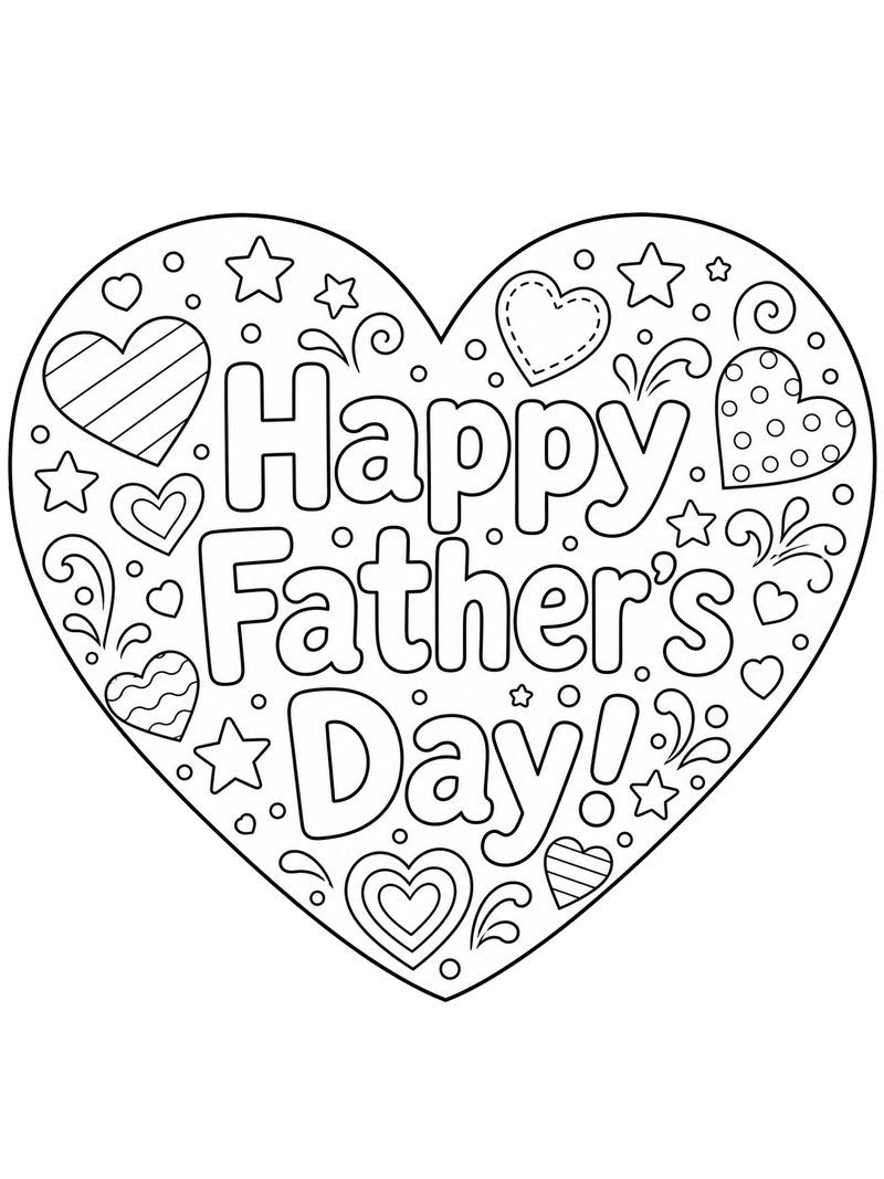 Bonne fête des Pères, Papa Coloriage Bonne fête des Pères, Papa Coloriage