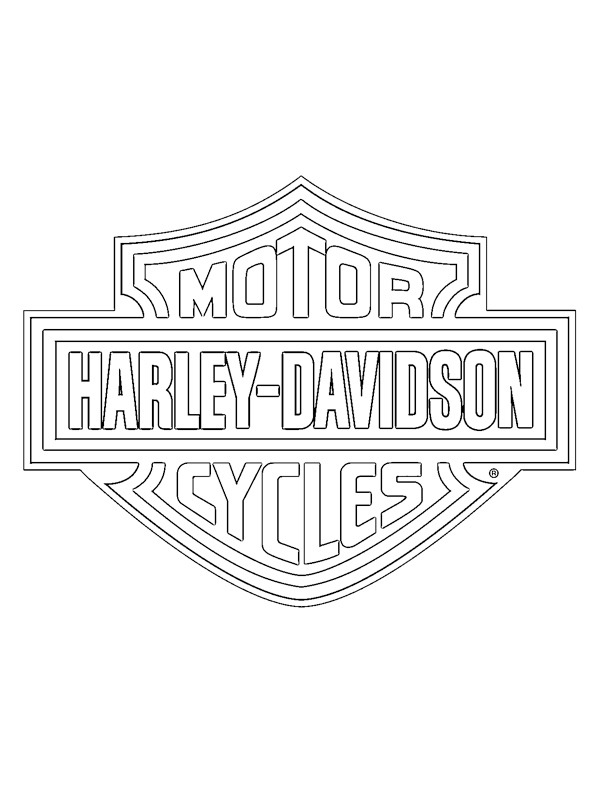 Logo Harley-Davidson Coloriage Logo Harley-Davidson Coloriage
