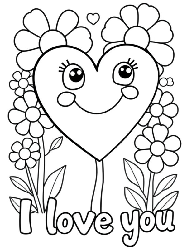 Cœur I Love You Coloriage Cœur I Love You Coloriage