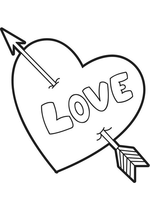 Image A Colorier Coeur Love Topcoloriages Fr