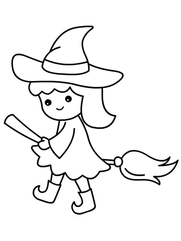 Sorcière Coloriage Sorcière Coloriage