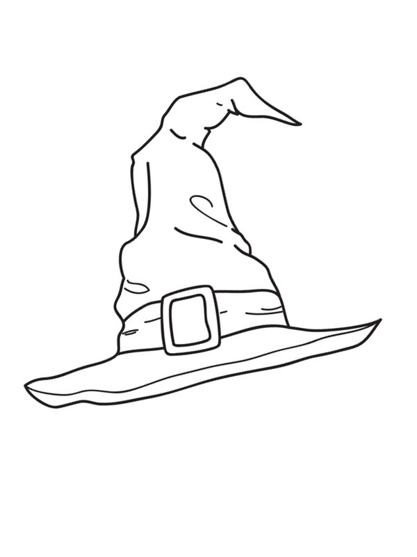 Chapeau de sorcière Coloriage Chapeau de sorcière Coloriage