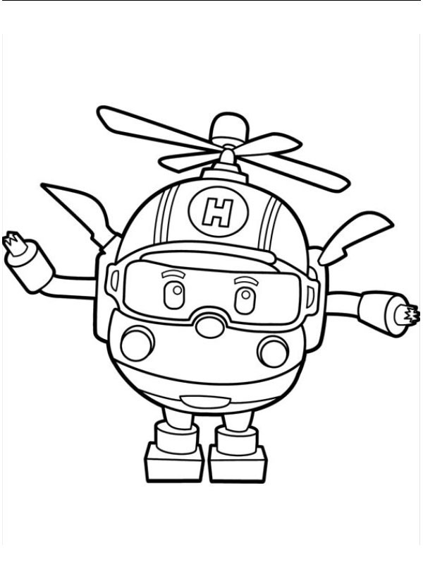 Hélicoptère Heli Coloriage Hélicoptère Heli Coloriage