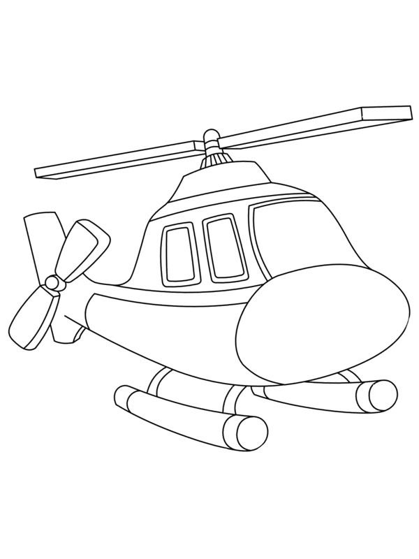 Hélicoptère Coloriage