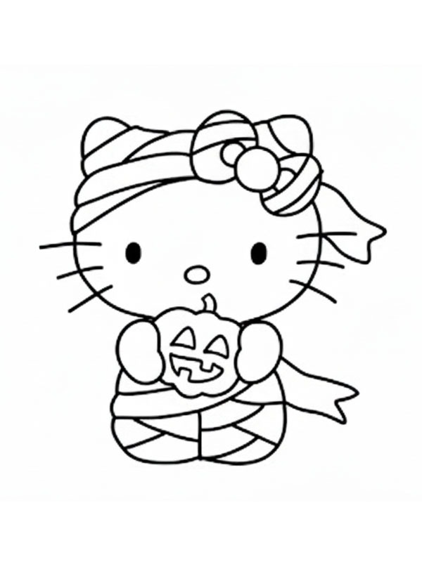 hello kitty halloween Coloriage hello kitty halloween Coloriage